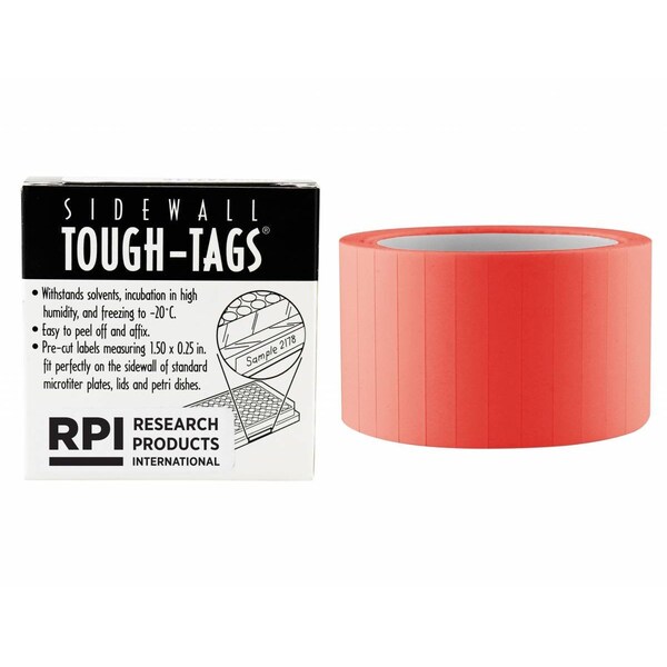 Tough-Tags, Sidewall, Laser, 0.25x1.5, Red, 3120/pk, 3120PK